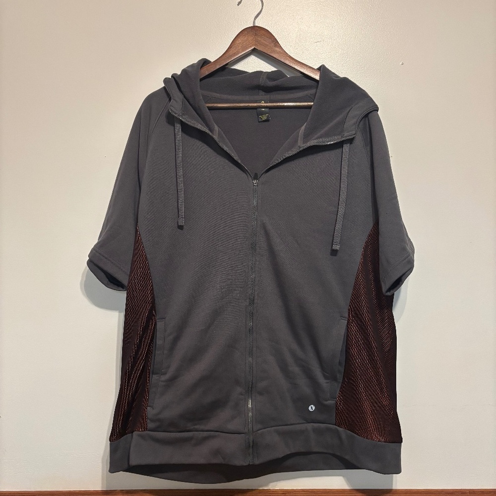 Xersion XXL Zipper Short Sleeve Hoodie
